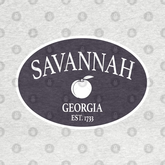 Savannah Georgia Est 1733 Peach Oval Brown by TGKelly